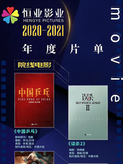 疫情下的恒業(yè)逆流而上，2020-2021年度片單公布！
